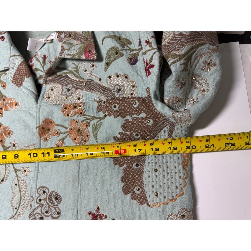 Coldwater Creek VTG Boho Floral Tapestry Embroidered Small Jacket - Picture 4 of 10